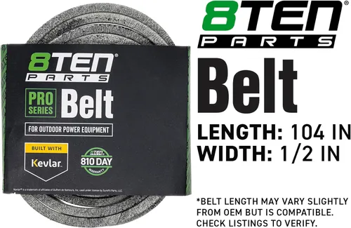 Vista 7 de 8TEN Kit de correa de hoja de cubierta para John Deere L100 L105 L107 L108 L110 L111 L118 42 pulgadas