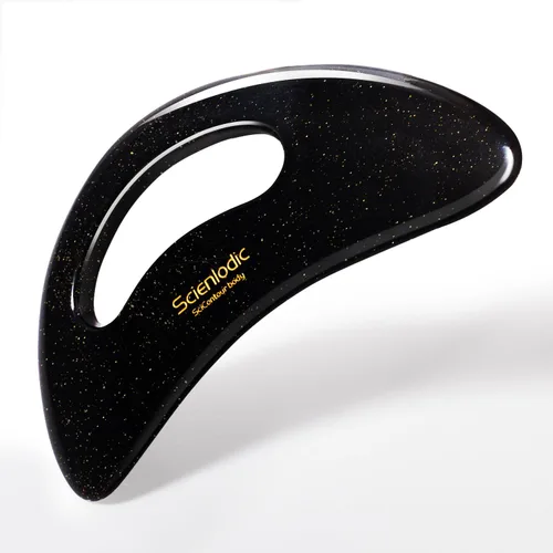 Vista 34 de Scienlodic Gua Sha - Herramienta de masaje con mango (resina), herramienta de raspado Guasha más grande para masaje de espalda, cuello, cara