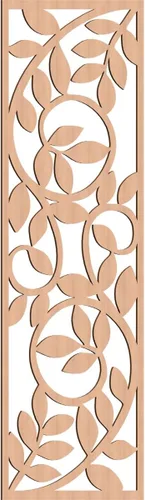 Vista 21 de 9 3/8"W x 24 3/8"H x 1/4"T Utica Decorativo Fretwork Madera Paneles de Pared, Abedul