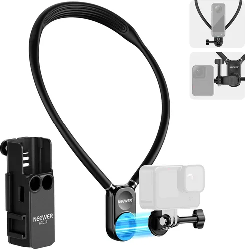 Vista 16 de NEEWER - Soporte magnético para cámara de acción, soporte magnético de liberación rápida con clip para teléfono compatible con GoPro Hero 13, 12