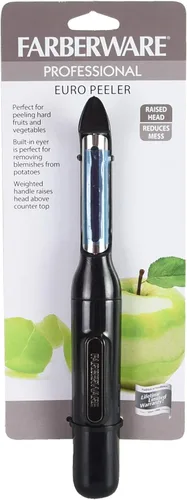 Vista 6 de Farberware Pro Euro - Pelador de verduras con mango ergonómico, hoja de acero inoxidable afilada, removedor de brotes integrado, apto