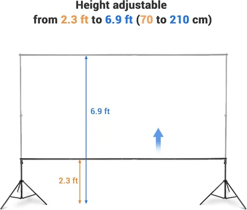 Vista 7 de AW Backdrop Stand 10 x 7ft/3m x 2.1m Adjustable Parties Background Support