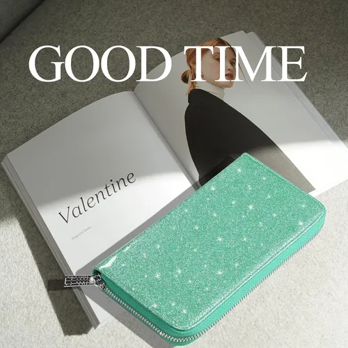 Vista 6 de Easyoulife Cartera de cuero genuino para mujer con tarjetero RFID seguro 36 ranuras