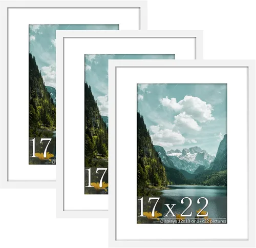 Vista 70 de Picrit Paquete de 3 portarretratos de 20 x 20 pulgadas, póster de 16 x 16 pulgadas con paspartú o de 20 x 20 pulgadas sin paspartú para montaje