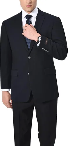 Vista 4 de Chaqueta deportiva para hombre, ajuste clásico, 2 botones, elástica, chaqueta de traje