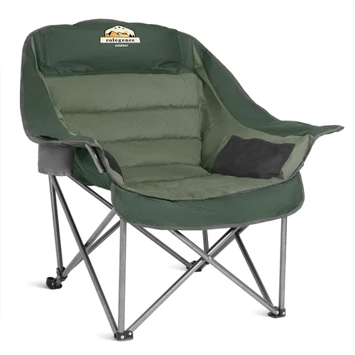 Vista 10 de Colegence Juego de 2 Sillas de Camping Acolchadas XL de Gran Tamaño, Sillas de Césped Anchas de Servicio Pesado, Soportan 450 LBS, Silla de Camping