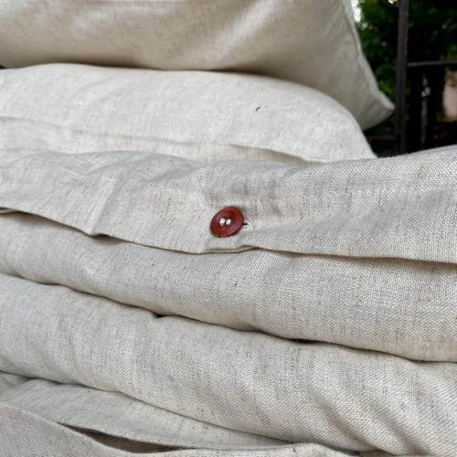 Vista 5 de Hemp Duvet Cover with Ruffles 1pc - only Duvet Cover (EU King 220x220 cm)