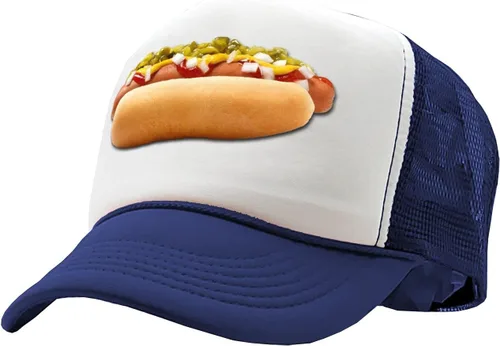 Vista 2 de Gooder Tees - HOT DOG - Feria de camiones de concesión de carnaval Snack - Gorra de camionero estilo retro vintage