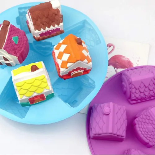 Vista 8 de Joyeee 1 molde de silicona, 6 cavidades antiadherente, acogedor molde para hornear, mini moldes de Navidad para tartas de casa para brownies 1 molde