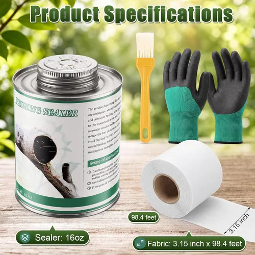 Vista 2 de Kit sellador de heridas de árbol negro de 16 onzas, transparente No tejido