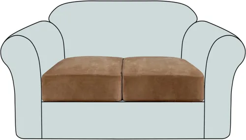 Vista 24 de Funda de cojín elástica de terciopelo, funda de felpa para asiento de sofá, protector de muebles antideslizante para silla/sofá biplaza/sofá
