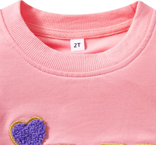 Vista 88 de Sudaderas para niñas pequeñas, cuello redondo, sin botones, de manga larga, para invierno, casual, ropa 2T-7T, Dinosaurio