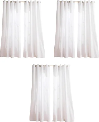 Vista 27 de Exclusive Home Loha - Par de paneles de cortinas de lino con ojales, 54 x 63 pulgadas, color beige