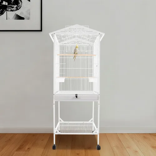 Vista 6 de Jaula de pájaro de metal,Jaulas grandes para periquitos para loro,Cockatiel Estilo-31