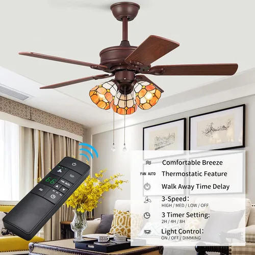 Vista 4 de Kit de control remoto de ventilador de techo termostático universal de repuesto para Hampton Bay Home Decorators Collection Hunter, con receptor