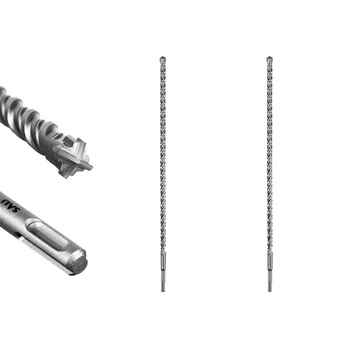 Vista 26 de SALI 10 brocas de martillo giratorio SDS Plus de 1/2 x 6 pulgadas, kit de broca para hormigón, material de carburo de doble rosca de tipo cruzado