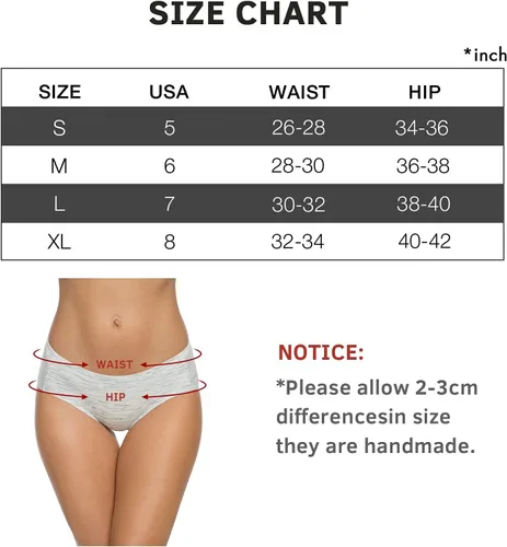 Vista 6 de Wealurre - Calzones tipo bikini para mujer, de algodón, transpirables, sin costuras y cómodas