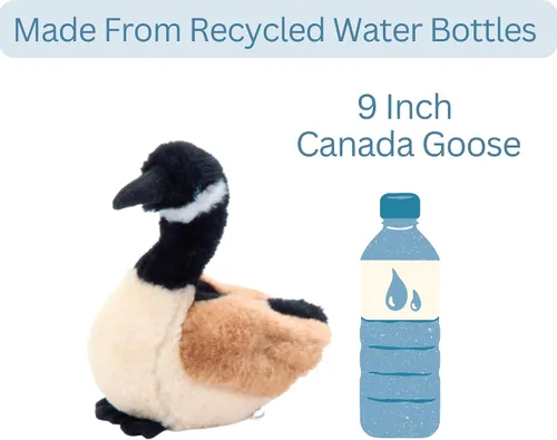 Vista 7 de The Petting Zoo Peluche de ganso de Canadá, regalos para niños, animales salvajes Onez, juguete de peluche de ganso, 9 pulgadas