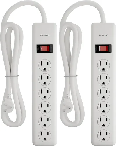 Vista 12 de BN-LINK Paquete de 2 extensores de salida de enchufe múltiple, 3 salidas de pared con 3 puertos USB (1 USB C), adaptador de carga para dormitorio