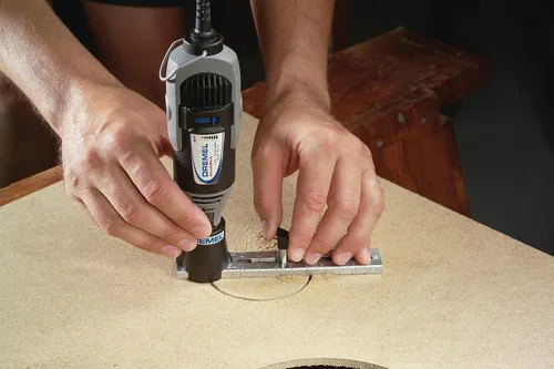 Vista 6 de Dremel 678 - Accesorio de herramienta giratoria para cortador de círculos y guía de borde recto - Compatible con modelos Dremel 4300, 4000, 3000