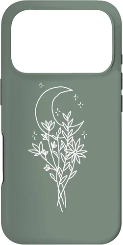 Vista 30 de Funda botánica de flores silvestres para iPhone 16 verde salvia