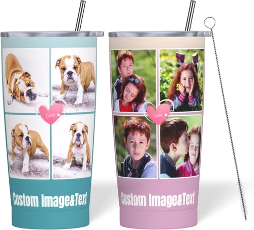 Vista 9 de Vaso personalizado personalizado con foto texto imagen regalo en el día del padre, cumpleaños para papá, marido, abuelo, taza de café aislada