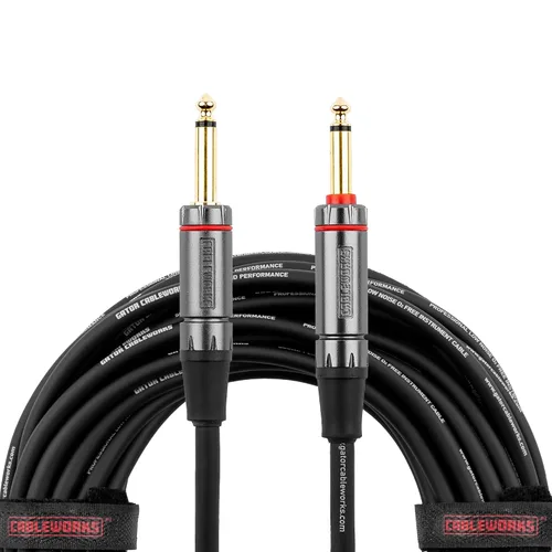 Vista 17 de Cableworks By Gator Cases Headliner Series Premium 3 pies recto a ángulo recto cable para instrumentos de guitarra (GCWH-INS-03RA)