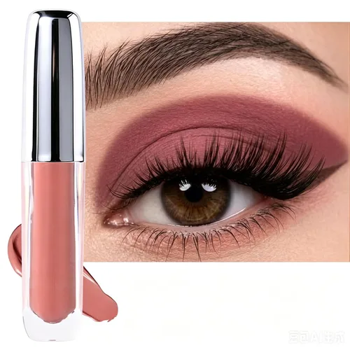 Vista 19 de Sombra de ojos líquida de una sola sombra, maquillaje líquido de ojos mate y brillante, larga duración, impermeable, a prueba de manchas, alto 01#