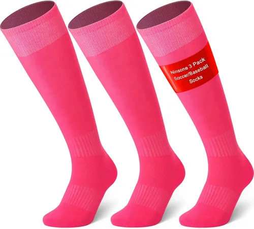 Vista 11 de 3 pares de calcetines de béisbol y sóftbol para jóvenes, niños, niñas, hombres y mujeres, calcetines de fútbol