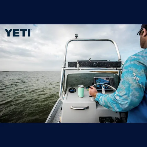 Vista 7 de YETI Rambler - Vaso de acero inoxidable con aislamiento al vacío de 20 onzas con tapa MagSlider Verde mar