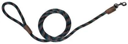 Vista 9 de Warner - Correa para perro de cuerda de nailon trenzada a presión de 1/2 pulgada x 6 pies (azul-negro-amarillo)