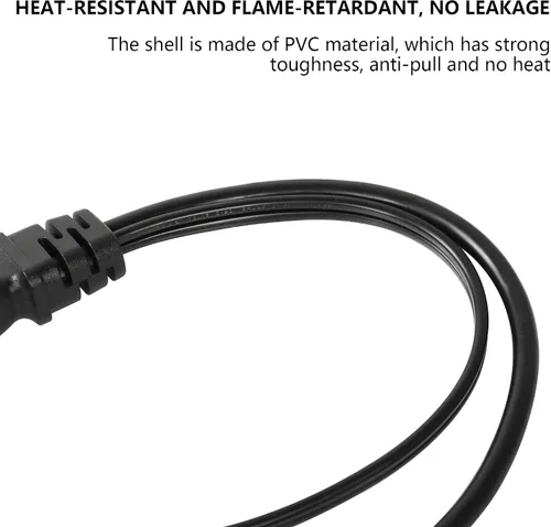 Vista 5 de SinLoon Cable de alimentación IEC 320 C20 a Dual C13, C20 macho a 2 x C13 Y Splitter Adapter Cable de alimentación (negro C20 a Dual C13)