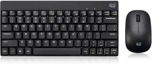 Vista 2 de Adesso WKB-1100CB - Combo de teclado y mouse, ergonómico, natural, resistente a derrames, color negro