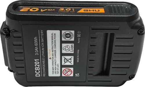 Vista 7 de GHU DCB201 20V Herramientas Batería 3.0Ah Reemplazo para DeWalt 20V Batería DCB201 DCB203 DCB206 DCB207 Herramientas eléctricas inalámbricas