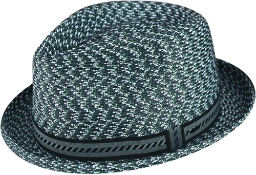 Vista 6 de Bailey of Hollywood Mannes - Sombrero trenzado Fedora Trilby para hombre Amphora