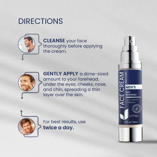 Vista 7 de Crema facial 6 en 1 para hombres: crema antienvejecimiento y arrugas para hombres con colágeno, ácido hialurónico, vitaminas E y B, manteca