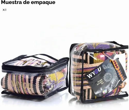 Vista 6 de WYOU Designer Collection Wayuu Hand-Crochet Woven Bag - Boho Crossbody, Colorful Purses for Women Bibury