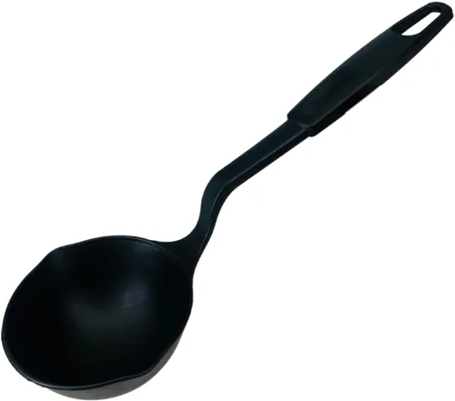 Vista 3 de Juego de utensilios de nailon de 4 piezas, 11 pulgadas cada uno, resistente al calor, antiadherente, incluye cuchara ranurada, espátula, cucharón
