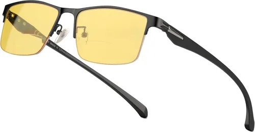 Vista 10 de SKYOAK 2 Pack TR90 Premium Reading Glasses for Men, Half Frame No-Line Computer Readers Multifocal Eyeglasses