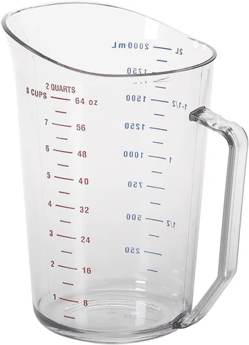 Vista 3 de Cambro Taza medida transparente de 1 cuarto de galón (100MCCW135)