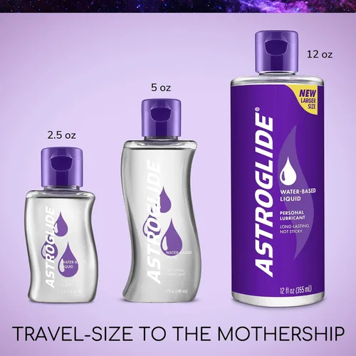 Vista 9 de Astroglide Lubricante a base de agua (2.5 onzas), lubricante personal líquido para hombres, mujeres y parejas, seguro para juguetes, tamaño apto