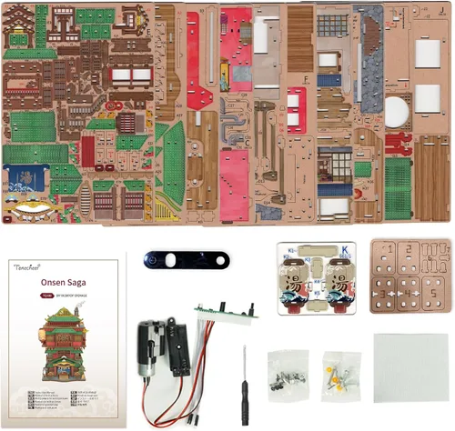 Vista 7 de Tonecheer Kit de rompecabezas 3D para adultos, juego de construcción de modelo de madera para bricolaje, kit de almacenamiento de escritorio, caja