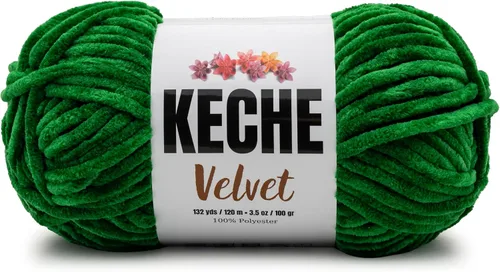 Vista 43 de Keche Hilo para ganchillo, hilo de terciopelo, chenilla suave, manta de bebé voluminosa amigurumi Yarn 3.53 oz (132 yardas) - Arona