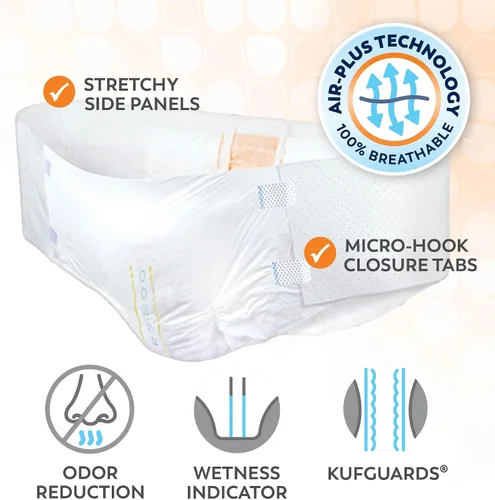 Vista 9 de Tranquility Bariatric - Pañales para adultos desechables 3XL con núcleo Mat de durazno para piel seca, control de olores y máxima comodidad