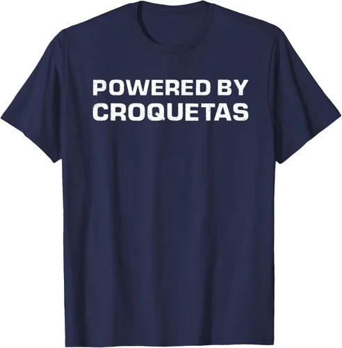 Vista 7 de Camiseta de manga corta con diseño de Croquetas cubanas Negro