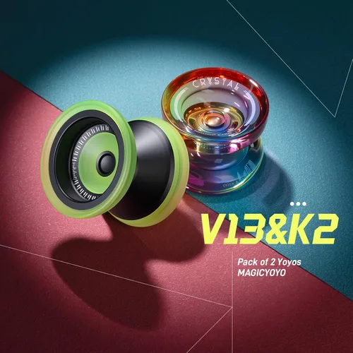 Vista 2 de MAGICYOYO Yoyo Sensible para Niños de 8 a 12 años, Paquete de 2 Yoyos, Truco Profesional de Girar con Dedo para Avanzados, Yoyo de Metal de Doble