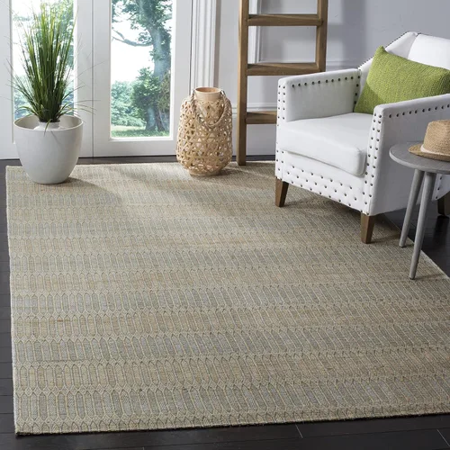 Vista 6 de SAFAVIEH Marbella Collection - Alfombra de pasillo, 2 pies 3 pulgadas x 8 pies, color beige, viscosa hecha a mano, ideal para zonas de alto tráfico