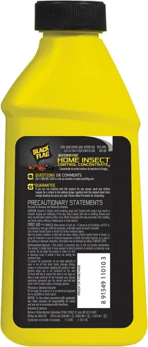 Vista 2 de Concentrado de control de insectos para el hogar Black Flag Extreme, 16 onzas, para uso en interiores y exteriores, rinde 2 galones