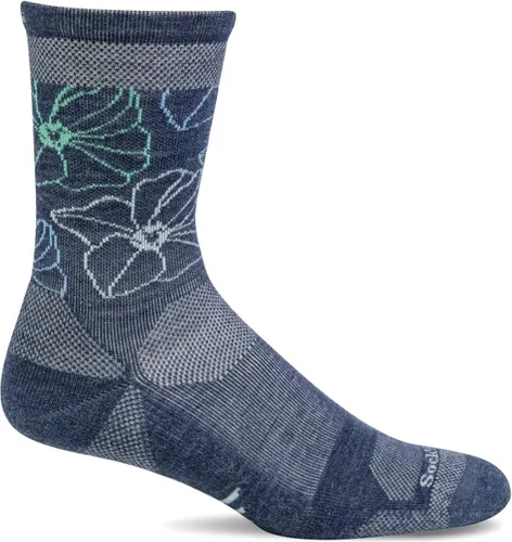 Vista 4 de Sockwell Calcetines de compresión graduados moderados Petal Power Crew para mujer Gris