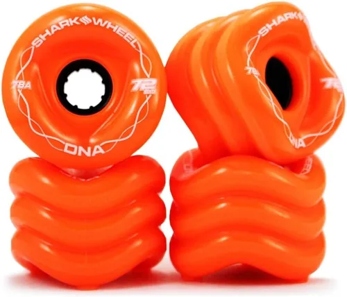 Vista 19 de Ruedas Shark Wheel de 72 mm para longboard de crucero, fórmula DNA, juego de 4 ruedas